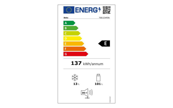 BEKO TSE1234FSN - &Eacute;tiquette &eacute;nergie v2