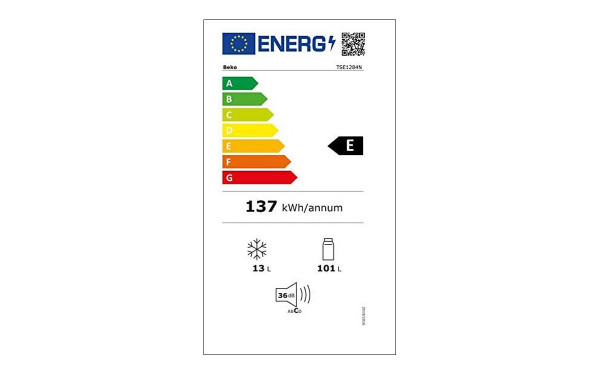 BEKO TSE1284N - &Eacute;tiquette &eacute;nergie v2