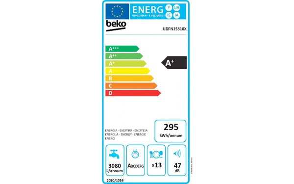 BEKO UDFN15310X - &Eacute;tiquette &eacute;nergie
