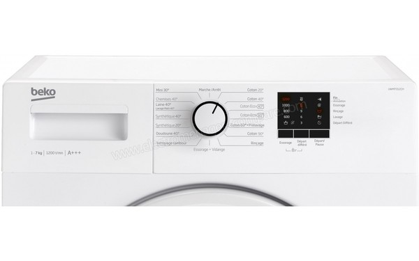 BEKO UWM7012CH - Panneau de commandes