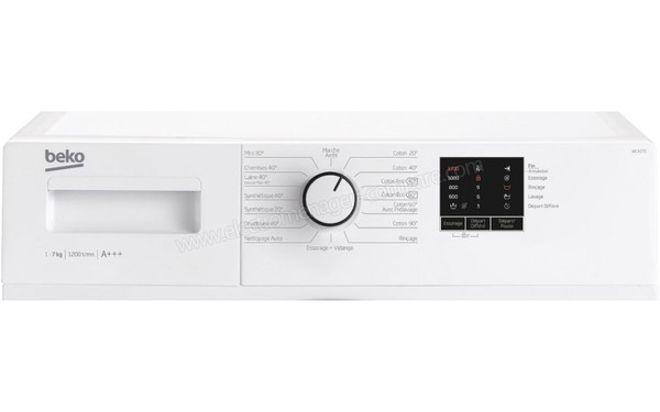 BEKO WCA270 - Panneau de commandes