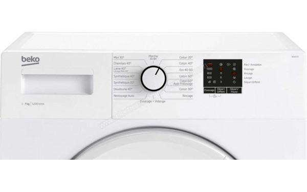 BEKO WCA272 - Panneau de commandes