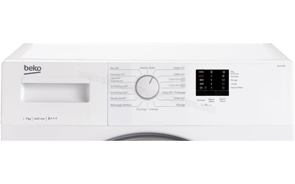 BEKO WCC07BF - Panneau de commandes