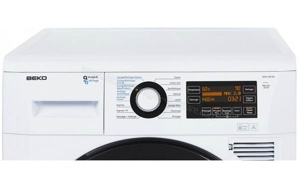 BEKO WDA96162 - Panneau de commandes (cr&eacute;dit : Boulanger)