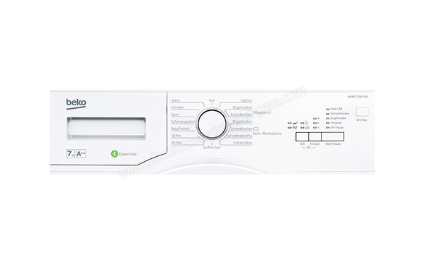 BEKO WDPS72051W3 - Panneau de commandes