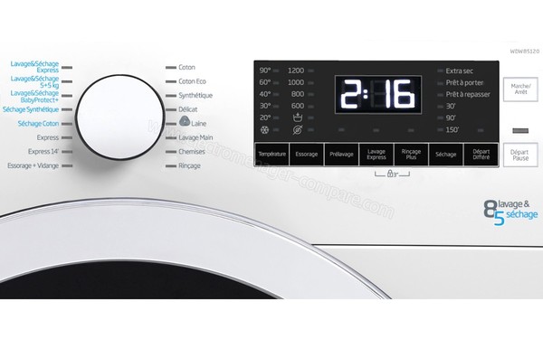 BEKO WDW85120 - Panneau de commandes (2)