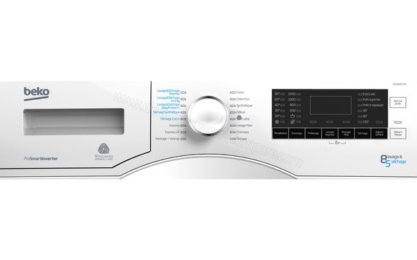 BEKO WDW85143 - Panneau de commandes  (cr&eacute;dit : Boulanger)