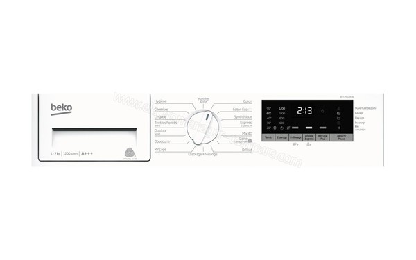 BEKO WITC7612B0W - Panneau de commandes