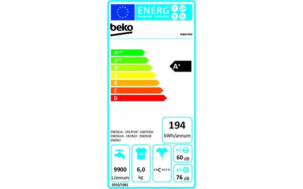BEKO WM61000 - &Eacute;tiquette &eacute;nergie