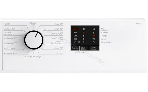 BEKO WM61001 - Programmes (cr&eacute;dit : Darty)