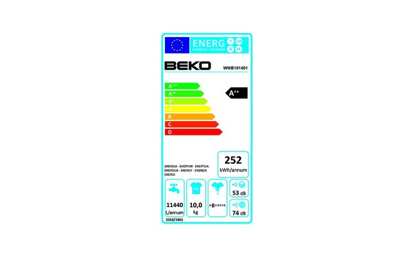 BEKO WMB101401 - &Eacute;tiquette &eacute;nergie