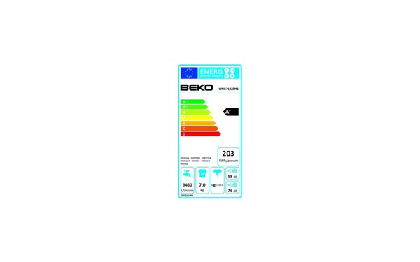 BEKO WMB71423MS - &Eacute;tiquette &eacute;nergie