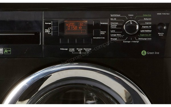 BEKO WMB71442 Noir - Panneau de commandes