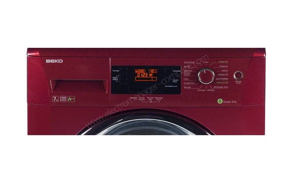 BEKO WMB71442 Rouge - Panneau de commandes