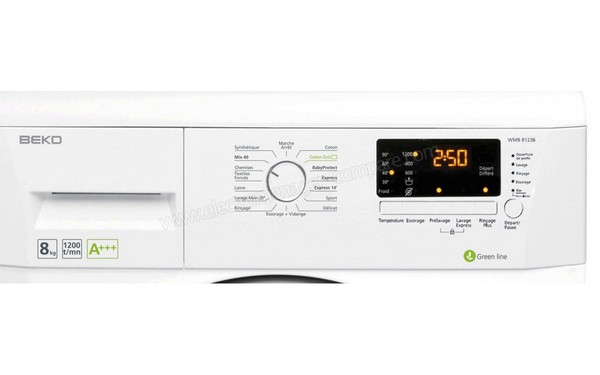 BEKO WMB81236 - Panneau de commandes