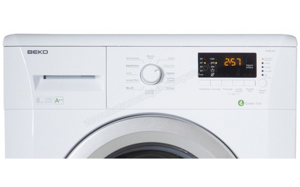 BEKO WMB812 - Panneau de commandes