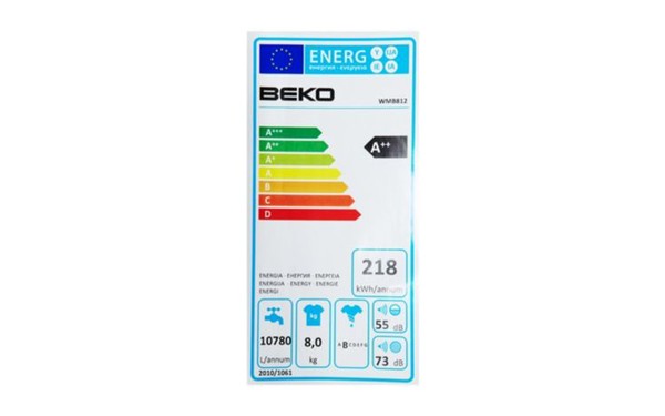 BEKO WMB812 - &Eacute;tiquette &eacute;nergie
