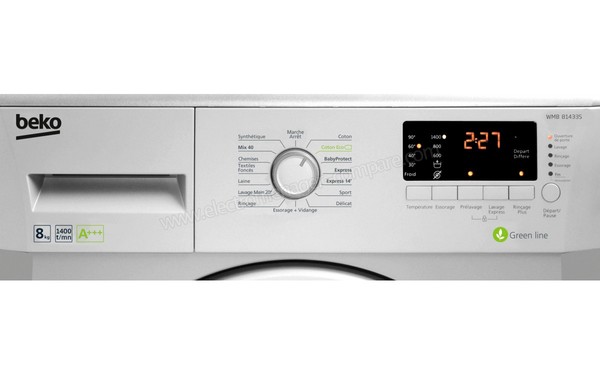 BEKO WMB81433S - Panneau de commandes