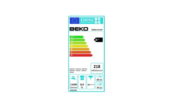 BEKO WMB81441MC - &Eacute;tiquette &eacute;nergie