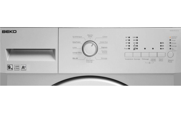BEKO WMB91221S Silver - Panneau de commandes