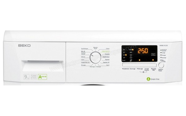 BEKO WMB91235 Blanc - Panneau de commandes