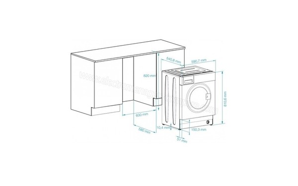 BEKO WMI71241 - Plan et dimensions