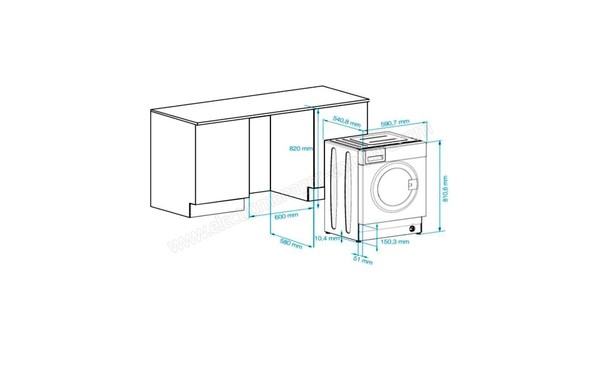 BEKO WMI81441 - Schemas d'encastrement