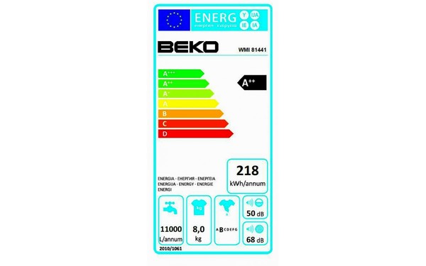 BEKO WMI81441 - &Eacute;tiquette &eacute;nergie