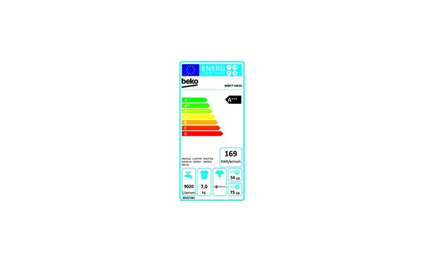 BEKO WMY71483S - &Eacute;tiquette &eacute;nergie