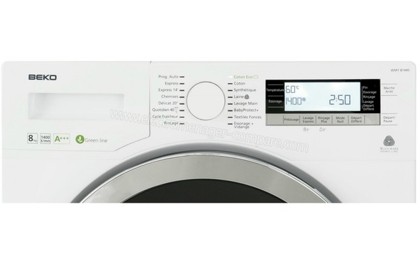BEKO WMY81440 - Panneau de commandes (cr&eacute;dit : Darty)