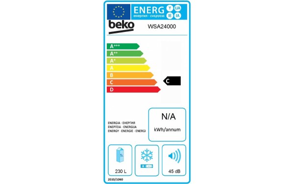 BEKO WSA24000 - &Eacute;tiquette &eacute;nergie