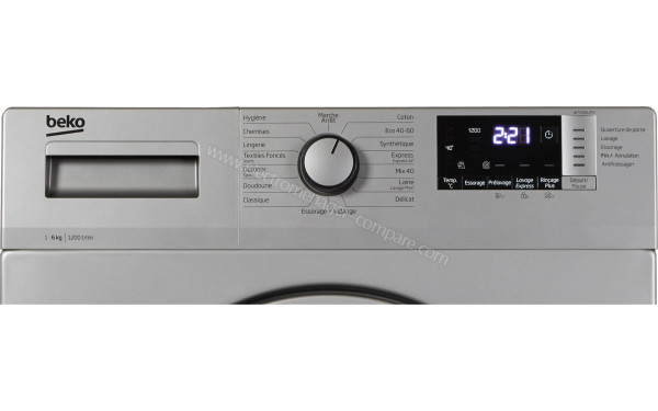 BEKO WTE6612SY - Panneau de commandes