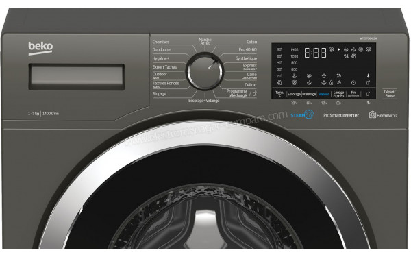 BEKO WTE7736XC2M - Panneau de commandes