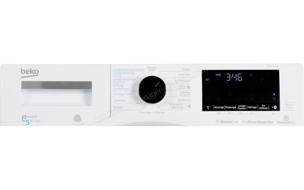 BEKO WTLD81467P - Panneau de commandes (cr&eacute;dit : Boulanger)