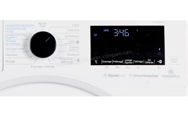 BEKO WTLD81467P - Programmes et options (cr&eacute;dit : Boulanger)