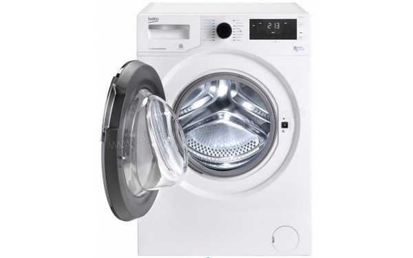 BEKO WTLD81487P - Vue de face avec hublot ouvert (cr&eacute;dit : Boulanger)