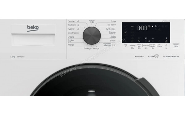 BEKO WTS8201WDOS - Panneau de commandes