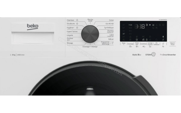 BEKO WTS8400WDOS - Panneau de commandes
