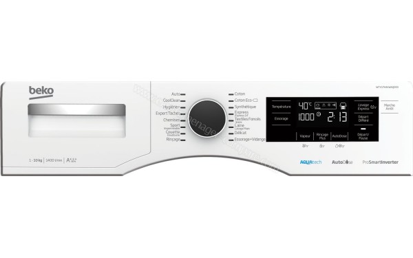BEKO WTV1744XWAQDOS - Panneau de commandes