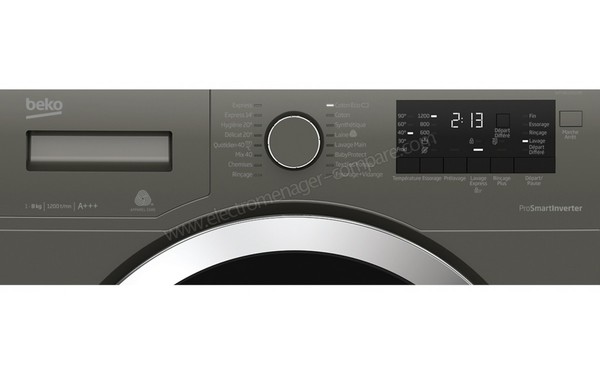 BEKO WTV8633XC0M - Panneau de commandes (cr&eacute;dit : Darty)