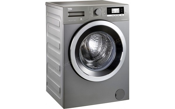 BEKO WTV8734XC0M - Vue 3/4 gauche (cr&eacute;dit : Boulanger)