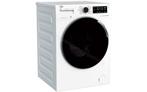 BEKO WTV8744XWDOS - Vue 3/4 gauche (cr&eacute;dit : Boulanger)