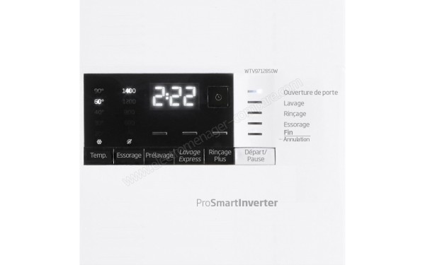 BEKO WTV9712BS0W - Vue des commandes