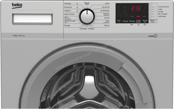BEKO WUBT8412XS - Panneau de commandes