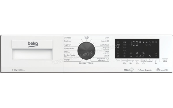 BEKO WUE8626XBWST - Panneau de commandes