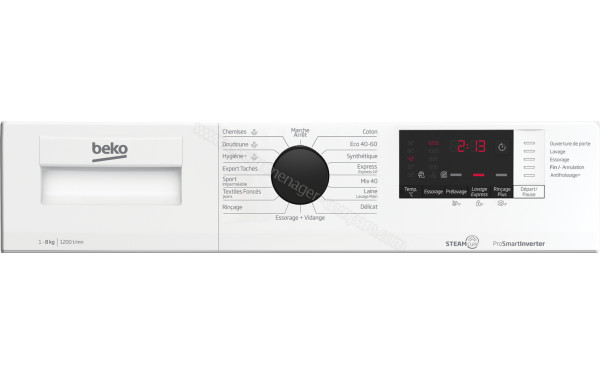 BEKO WUV82221BW - Panneau de commandes