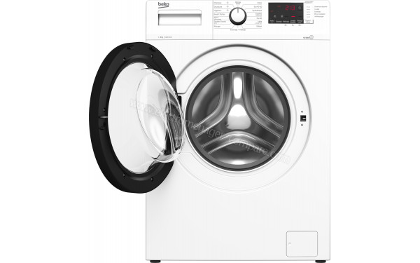 BEKO WUV8412XBWS - Vue de face hublot ouvert