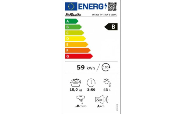 BELLAVITA WF 1014 B S180C - &Eacute;tiquette &eacute;nergie v2