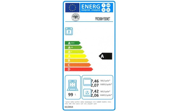 BERTAZZONI PRO 90 6 HYB S NE T - &Eacute;tiquette &eacute;nergie