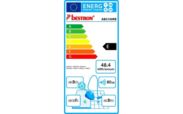 BESTRON ABG100RB - &Eacute;tiquette &eacute;nergie